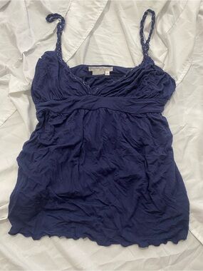 To the Max Navy Braided Strap Camisole